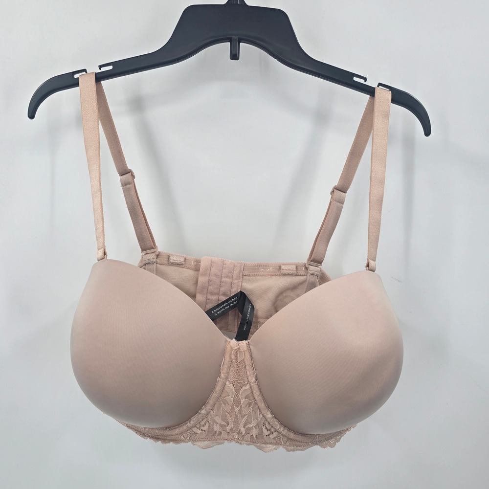 Torrid Curve Womens Beige Multi-Way Strapless Lace Underwire Bra 44D